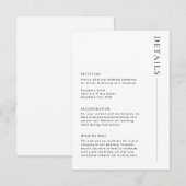 Minimale Kaart voor moderne detailgegevens (Voorkant / Achterkant)