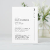 Minimale Kaart voor moderne detailgegevens (Staand voorkant)