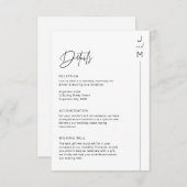 Minimale Kaart voor moderne detailgegevens (Voorkant / Achterkant)