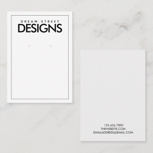 Minimale Kaart voor oorscherm Visitekaartje (Voorkant / Achterkant)