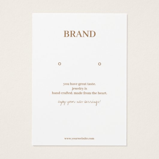 Minimale Kaart voor pasteiteljuwelen (Achterkant)