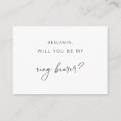 Minimale kaart voor Ring Bearer (Voorkant)