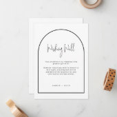 Minimale Kaart voor zwart-witlaarzen Notitiekaartje (Voorkant / Achterkant in situ)