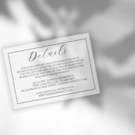 Minimale Kaart voor zwart-witscriptbehuizingen