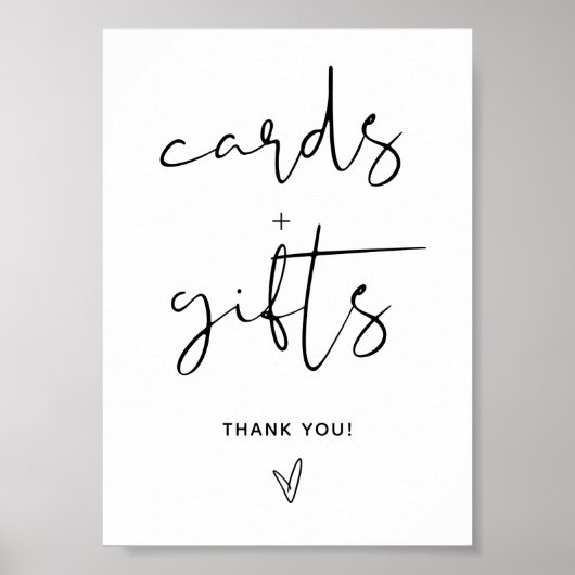 Minimale Kaarten en cadeauborden Poster (Voorkant)