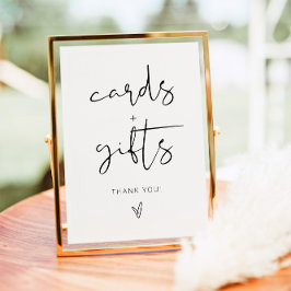 Minimale Kaarten en cadeauborden Poster