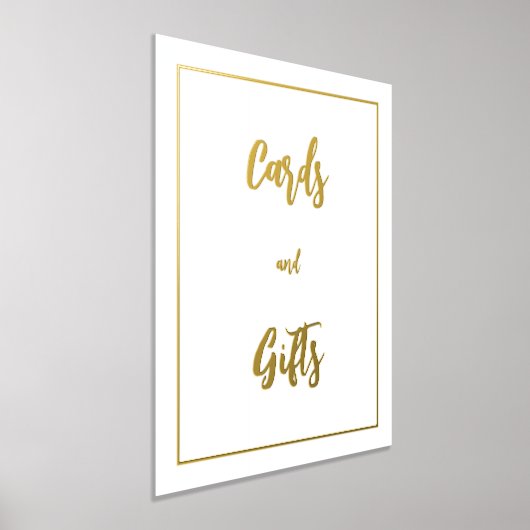 Minimale Kaarten en cadeautjes op wit Folie Afdrukken (Laagn)