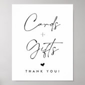 Minimale Kaarten en weddenschappen met cadeaus Poster (Voorkant)