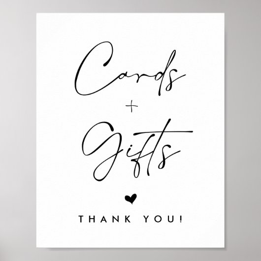 Minimale Kaarten en weddenschappen met cadeaus Poster (Voorkant)