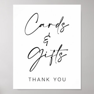 Minimale Kaarten en weddenschappen met cadeaus Poster