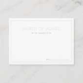 Minimale Kaarten voor advies aan Baby showers (Voorkant)