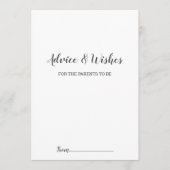 Minimale Kaarten voor advies aan Baby showers (Voorkant)