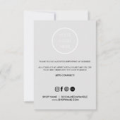 Minimale kaarten voor kleine bedrijven - Hartelijk (Achterkant)