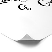 Minimale Kaarten voor scripts en cadeautrouwerij Poster (Hoek)