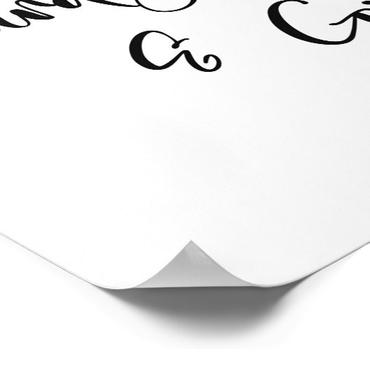 Minimale Kaarten voor scripts en cadeautrouwerij Poster (Hoek)