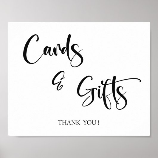 Minimale Kaarten voor scripts en cadeautrouwerij Poster (Voorkant)