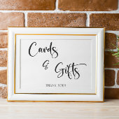 Minimale Kaarten voor scripts en cadeautrouwerij Poster