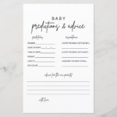 Minimale Kaarten voor voorspelling en advies van B (Voorkant)