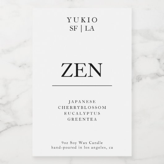 Minimale kaartenlabel Sterke Simple Soy Wax Gift Voedselcontainer Etiket (Enkel label)