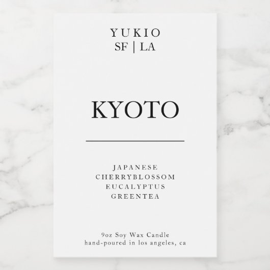 Minimale kaartenlabel Sterke Simple Soy Wax Gift Voedselcontainer Etiket (Enkel label)