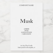 Minimale kaartenlabel Sterke Simple Soy Wax Gift Voedselcontainer Etiket (Enkel label)