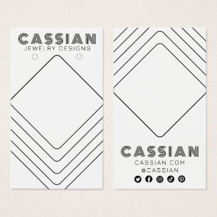 Minimale kabelgoot voor juwelen visitekaartje