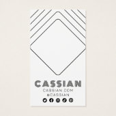 Minimale kabelgoot voor juwelen visitekaartje (Achterkant)