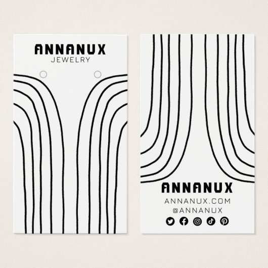 Minimale kabelgoot voor juwelen visitekaartje (Voorkant /achterkant)