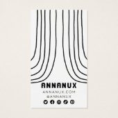 Minimale kabelgoot voor juwelen visitekaartje (Achterkant)