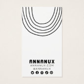 Minimale kabelgoot voor juwelen visitekaartje (Achterkant)