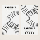 Minimale kabelgoot voor juwelen visitekaartje (Voorkant /achterkant)