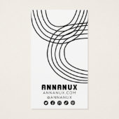 Minimale kabelgoot voor juwelen visitekaartje (Achterkant)