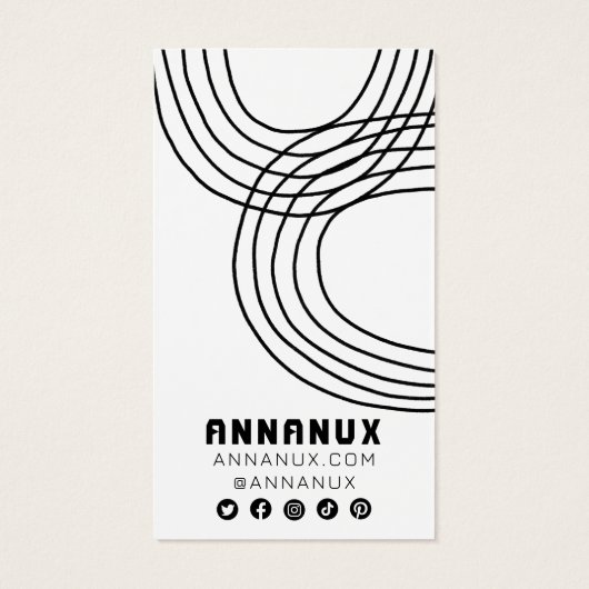 Minimale kabelgoot voor juwelen visitekaartje (Achterkant)