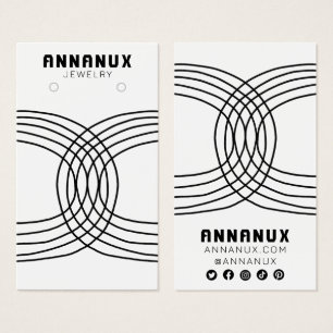 Minimale kabelgoot voor juwelen visitekaartje