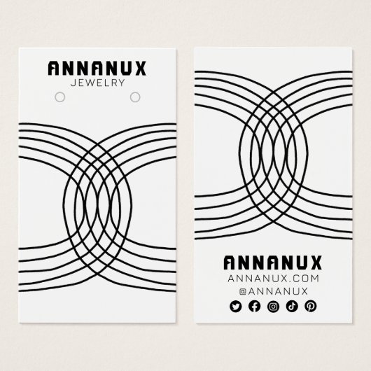 Minimale kabelgoot voor juwelen visitekaartje (Voorkant /achterkant)