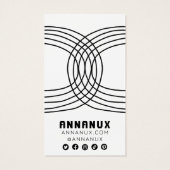 Minimale kabelgoot voor juwelen visitekaartje (Achterkant)