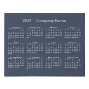 Minimale kalender voor 2020 met bedrijfsnaam en Lo Imitatie Canvas Print |  Zazzle.nl