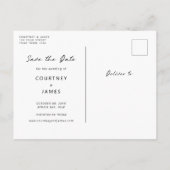 Minimale kalenderfoto sparen de Uitnodiging van de (Achterkant)