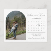 Minimale kalenderfoto sparen de Uitnodiging van de (Voorkant)