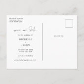 Minimale kalenderfoto sparen de Uitnodiging van de (Achterkant)