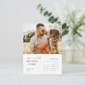 Minimale kalenderfoto sparen de Uitnodiging van de (Staand voorkant)