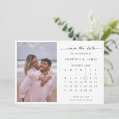 Minimale kalenderfoto sparen de Uitnodiging van de (Staand voorkant)