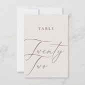 Minimale kalligrafie 22-tabelnummer kaart (Achterkant)