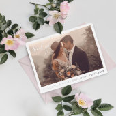 Minimale kalligrafie Aangepast huwelijk Dank u Folie Feestdagen Briefkaart