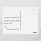 Minimale kalligrafie Aangepast huwelijk Dank u Folie Feestdagen Briefkaart (Achterkant)