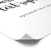 Minimale kalligrafie Aangepast tekenteken Poster (Hoek)