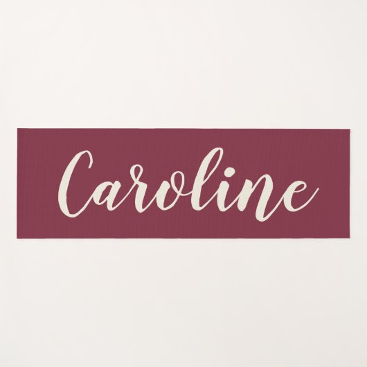Minimale kalligrafie Aangepaste naam Yogamat (Voorkant (horizontaal))