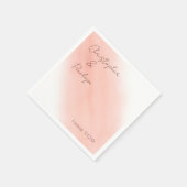 Minimale kalligrafie Blush Waterverf Wedding Servet (Hoek)
