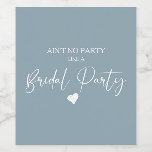 Minimale kalligrafie Bridal Party Wine Label Set Wijn Etiket (Enkel label)