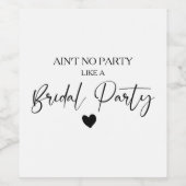 Minimale kalligrafie Bridal Party Wine Label Set Wijn Etiket (Enkel label)